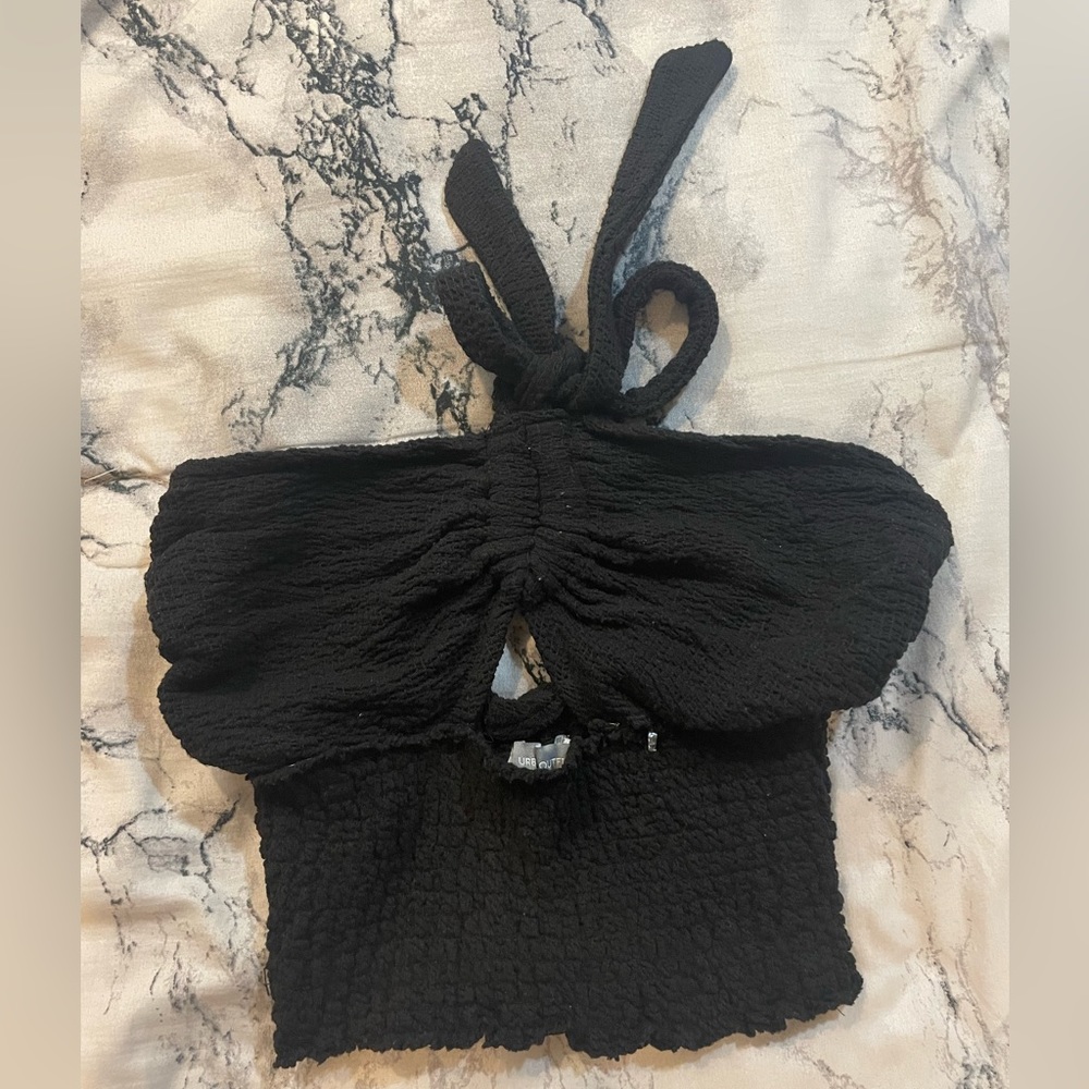 Black halter top